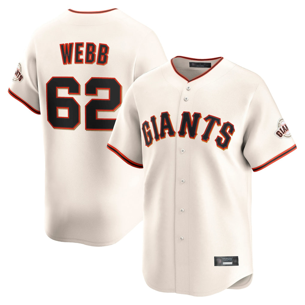 Silnrao SF.Giants #62 Logan Webb Player Cream Home Limited Stitched Jerseys