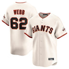 Silnrao SF.Giants #62 Logan Webb Player Cream Home Limited Stitched Jerseys