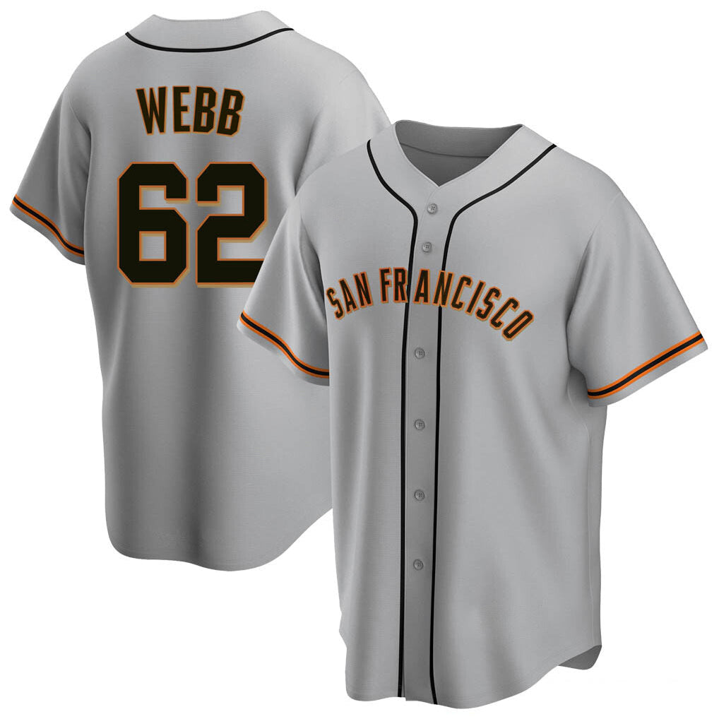 Silnrao SF.Giants #62 Logan Webb Player Gray Home Game Stitched Jerseys