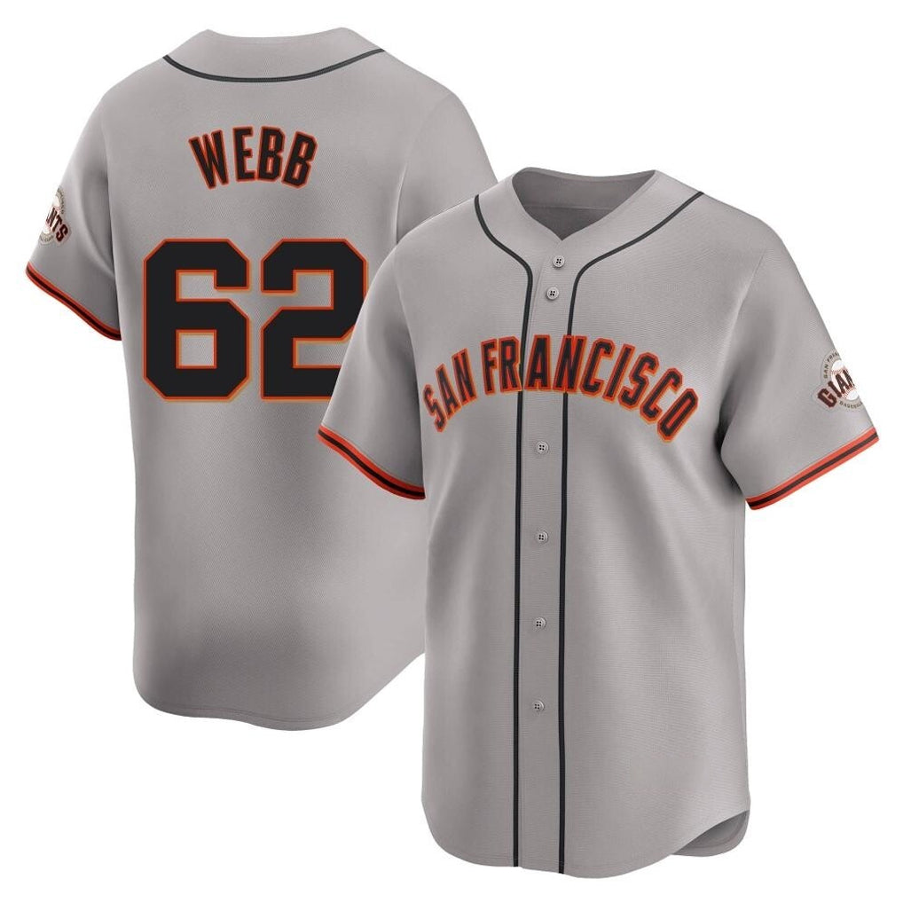 Silnrao SF.Giants #62 Logan Webb Player Gray Home Limited Stitched Jerseys