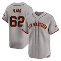 Silnrao SF.Giants #62 Logan Webb Player Gray Home Limited Stitched Jerseys