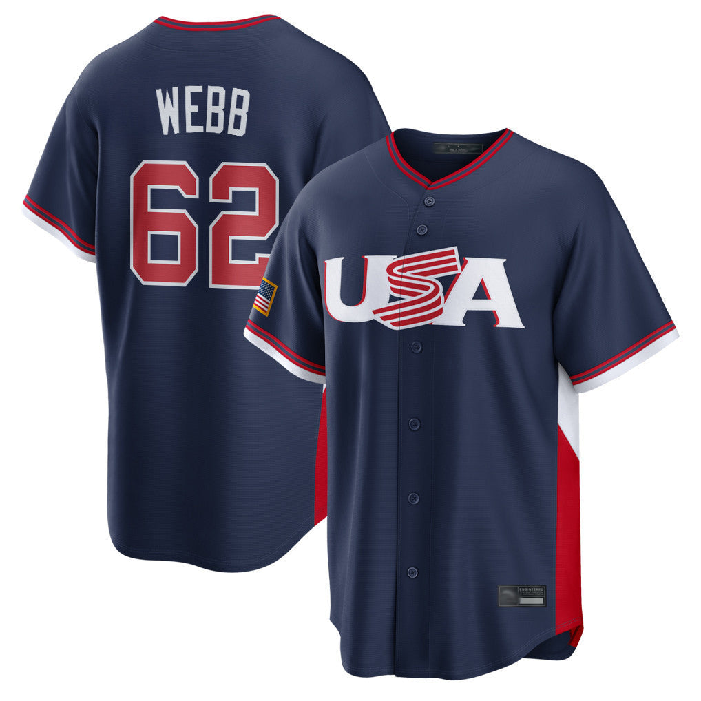 Silnrao SF.Giants #62 Logan Webb Player Navy USA 2026 World Classic Road Limited Stitched Jerseys