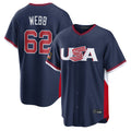 Silnrao SF.Giants #62 Logan Webb Player Navy USA 2026 World Classic Road Limited Stitched Jerseys