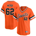 Silnrao SF.Giants #62 Logan Webb Player Orange Home Game T-shirt Stitched Jerseys