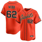 Silnrao SF.Giants #62 Logan Webb Player Orange Home Limited Stitched Jerseys