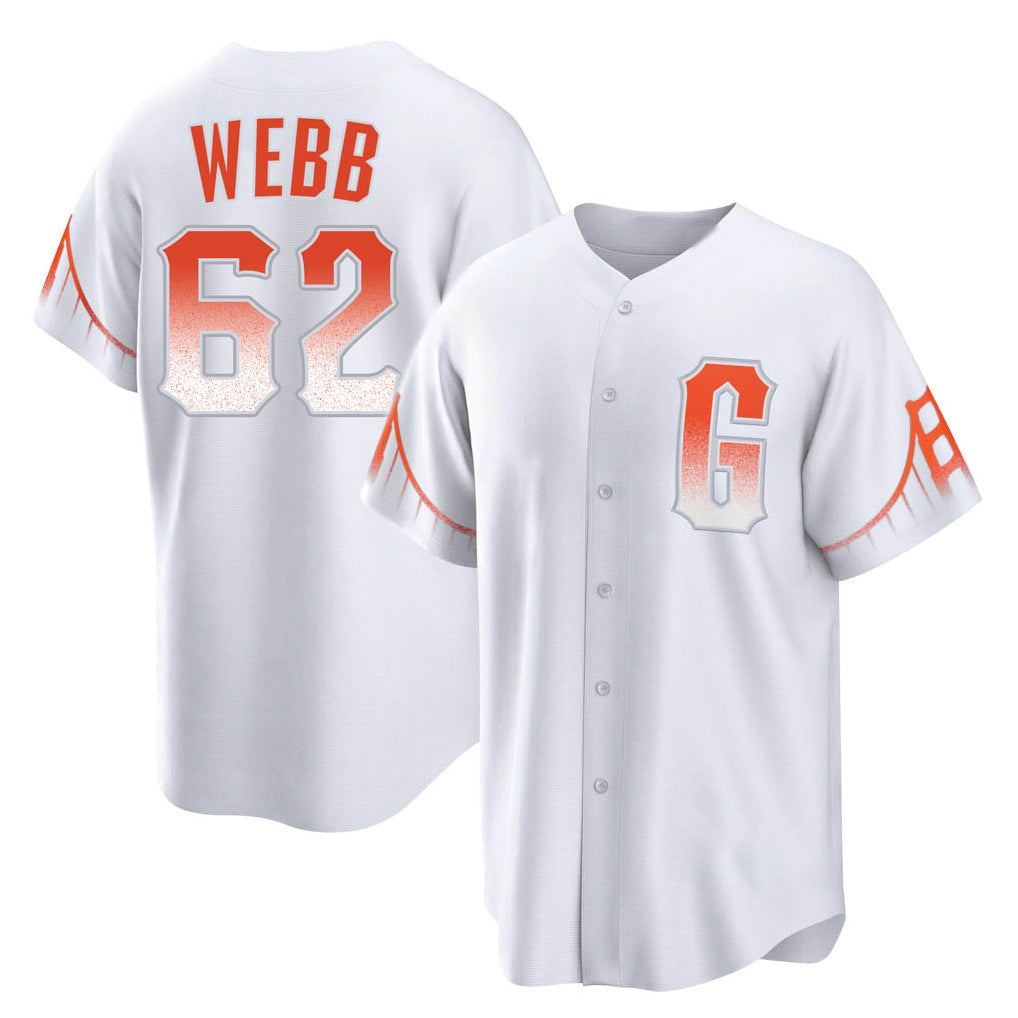 Silnrao SF.Giants #62 Logan Webb Player White City Connect Home Game Stitched Jerseys