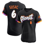 Silnrao SF.Giants #6 Daniel Susac Player Black 2025 City Connect Home Limited Elite Stitched Jerseys