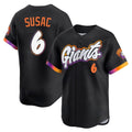 Silnrao SF.Giants #6 Daniel Susac Player Black 2025 City Connect Home Limited Stitched Jerseys