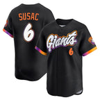 Silnrao SF.Giants #6 Daniel Susac Player Black 2025 City Connect Home Limited Stitched Jerseys