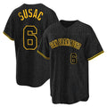 Silnrao SF.Giants #6 Daniel Susac Player Black Snake Skin City Limited Stitched Jerseys
