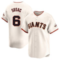 Silnrao SF.Giants #6 Daniel Susac Player Cream Home Limited Stitched Jerseys