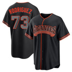 Silnrao SF.Giants #73 Randy Rodriguez Player Black Alternate Limited Stitched Jerseys