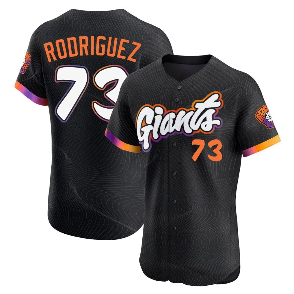 Silnrao SF.Giants #73 Randy Rodriguez Player Black City Connect Home Limited Elite Stitched Jerseys