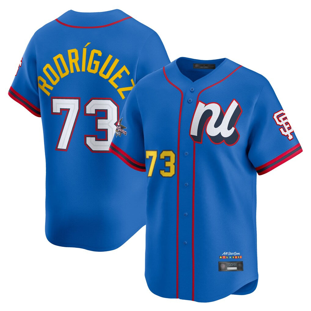 Silnrao SF.Giants #73 Randy Rodriguez Player Blue National League All-Star Edition Limited Stitched Jerseys