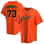 Silnrao SF.Giants #73 Randy Rodriguez Player Orange Home Game Stitched Jerseys