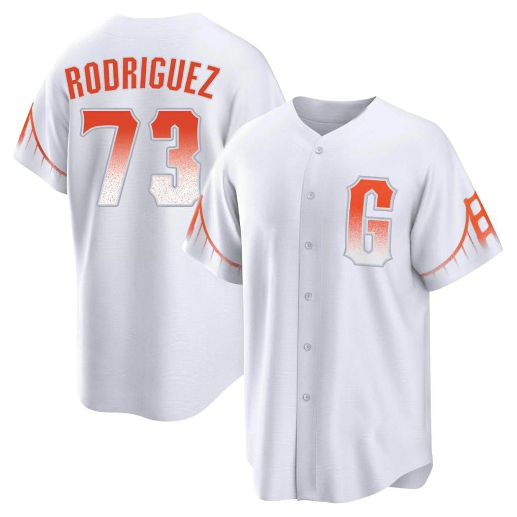 Silnrao SF.Giants #73 Randy Rodriguez Player White City Connect Home Game Stitched Jerseys