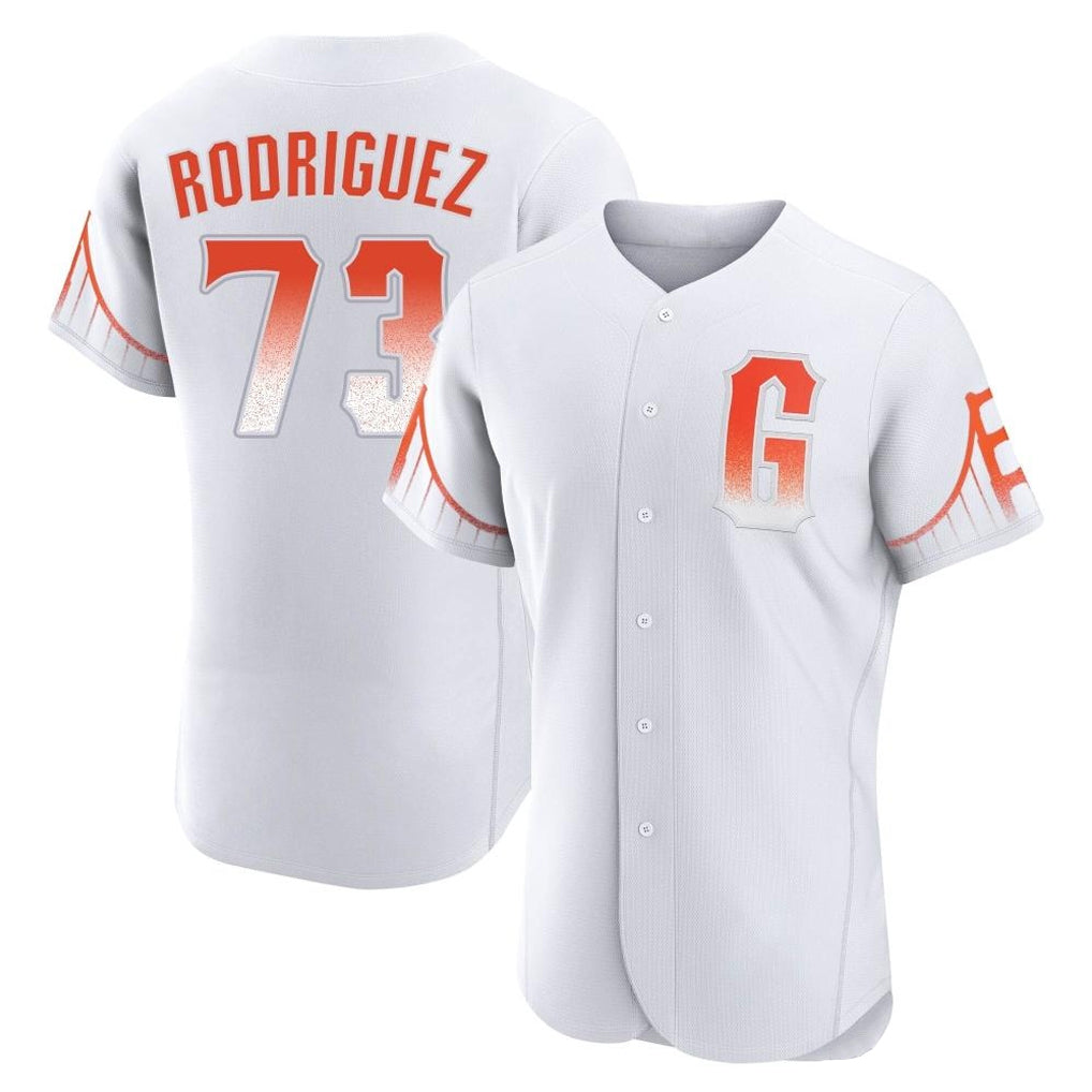 Silnrao SF.Giants #73 Randy Rodriguez Player White City Connect Home Limited Elite Stitched Jerseys
