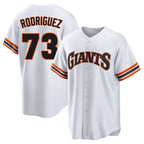 Silnrao SF.Giants #73 Randy Rodriguez Player White Home Game Stitched Jerseys