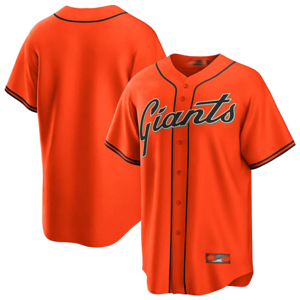 Silnrao SF.Giants ## Giants Blank Player Orange Alternate Replica Game Stitched Jerseys