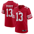 Silnrao SFr.49ers #13 Brock Purdy Player Scarlet Replica Game Stitched Jerseys