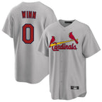 Silnrao St. Louis Cardinals #0 Masyn Winn Player Gray Home Game Stitched Jerseys
