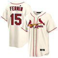 Silnrao St. Louis Cardinals #15 Jose Fermin Player Cream Home Game Stitched Jerseys