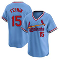 Silnrao St. Louis Cardinals #15 Jose Fermin Player Light Blue City Connect Home T-shirt Stitched Jerseys