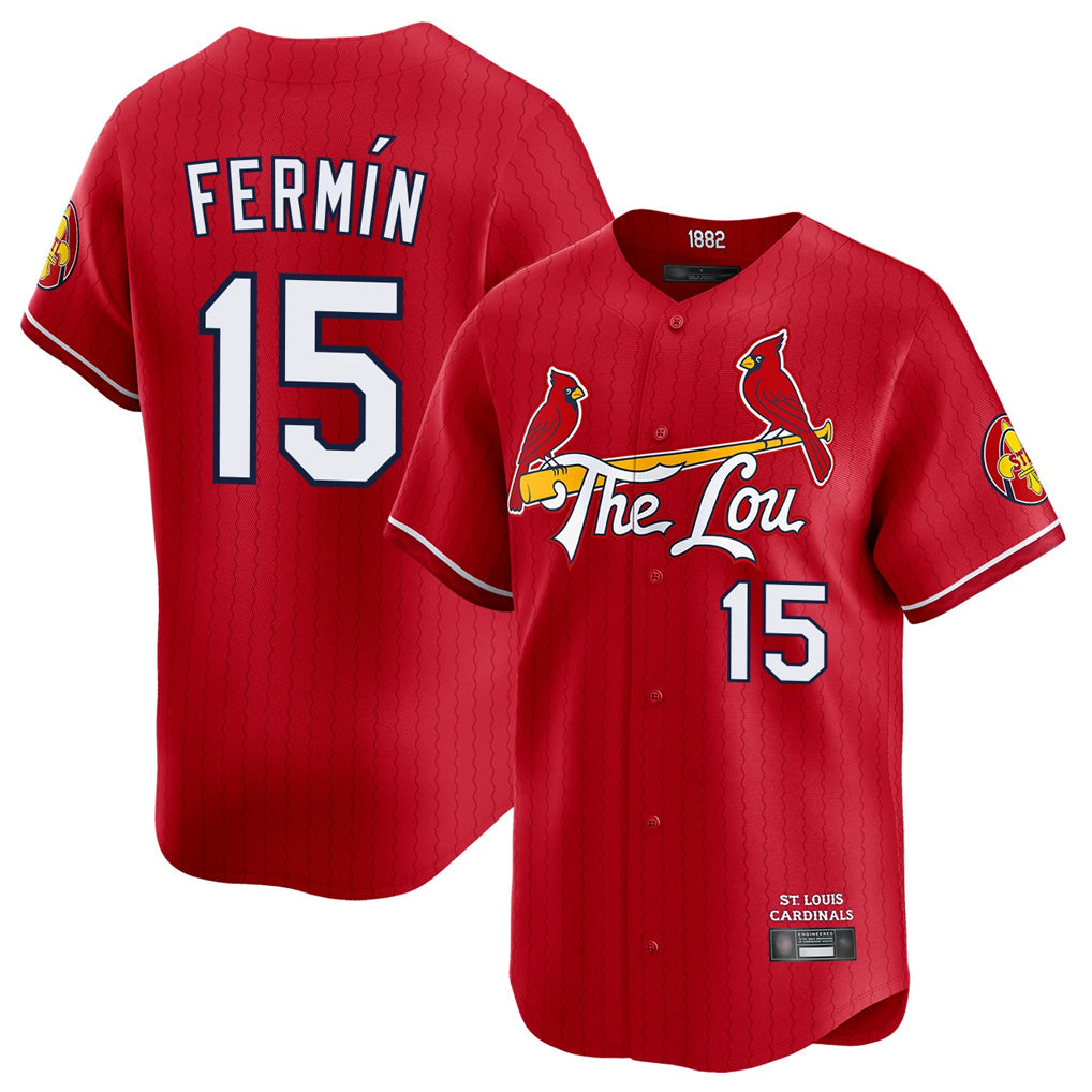 Silnrao St. Louis Cardinals #15 Jose Fermin Player Red City Connect Limited Stitched Jerseys