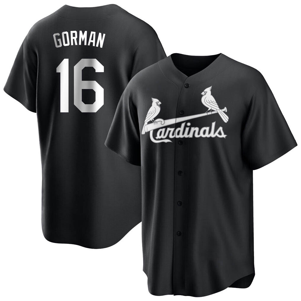 Silnrao St. Louis Cardinals #16 Nolan Gorman Player Black City Connect Home Limited Stitched Jerseys