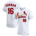 Silnrao St. Louis Cardinals #16 Nolan Gorman Player White Home Limited Elite Stitched Jerseys