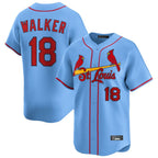 Silnrao St. Louis Cardinals #18 Jordan Walker Player Light Blue Home Limited Stitched Jerseys
