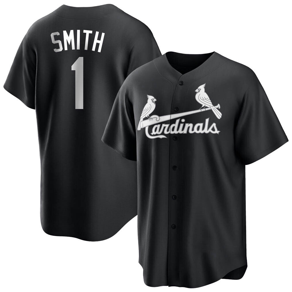 Silnrao St. Louis Cardinals #1 Ozzie Smith Player Black City Connect Home Limited Stitched Jerseys