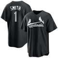 Silnrao St. Louis Cardinals #1 Ozzie Smith Player Black City Connect Home Limited Stitched Jerseys