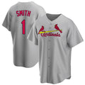 Silnrao St. Louis Cardinals #1 Ozzie Smith Player Gray Home Game Stitched Jerseys