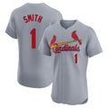Silnrao St. Louis Cardinals #1 Ozzie Smith Player Gray Home Limited Elite Stitched Jerseys