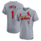Silnrao St. Louis Cardinals #1 Ozzie Smith Player Gray Home Limited Elite Stitched Jerseys