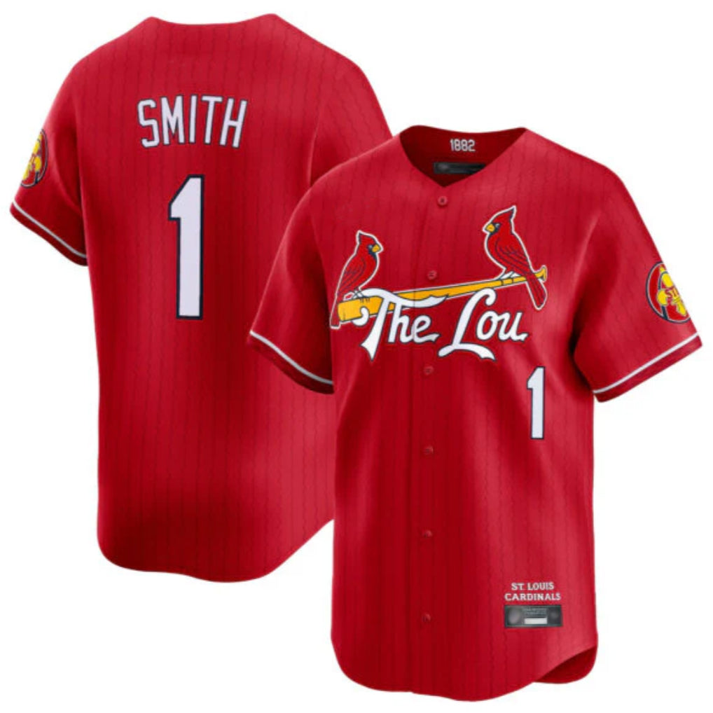 Silnrao St. Louis Cardinals #1 Ozzie Smith Player Red City Connect Limited Stitched Jerseys