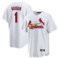 Silnrao St. Louis Cardinals #1 Ozzie Smith Player White Home Game Stitched Jerseys
