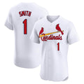 Silnrao St. Louis Cardinals #1 Ozzie Smith Player White Home Limited Elite Stitched Jerseys