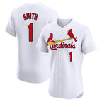 Silnrao St. Louis Cardinals #1 Ozzie Smith Player White Home Limited Elite Stitched Jerseys