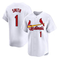 Silnrao St. Louis Cardinals #1 Ozzie Smith Player White Home Limited Stitched Jerseys