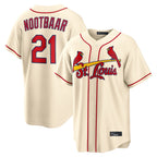 Silnrao St. Louis Cardinals #21 Lars Nootbaar Player Cream Home Game Stitched Jerseys