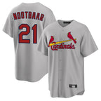 Silnrao St. Louis Cardinals #21 Lars Nootbaar Player Gary Home Game Stitched Jerseys