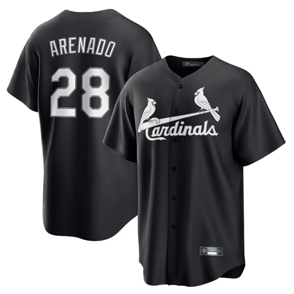 Silnrao St. Louis Cardinals #28 Nolan Arenado Player Black City Connect Home Limited Stitched Jerseys