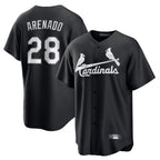 Silnrao St. Louis Cardinals #28 Nolan Arenado Player Black City Connect Home Limited Stitched Jerseys