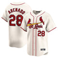 Silnrao St. Louis Cardinals #28 Nolan Arenado Player Cream Home Limited Stitched Jerseys