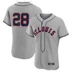 Silnrao St. Louis Cardinals #28 Nolan Arenado Player Gray Home Limited Elite Stitched Jerseys