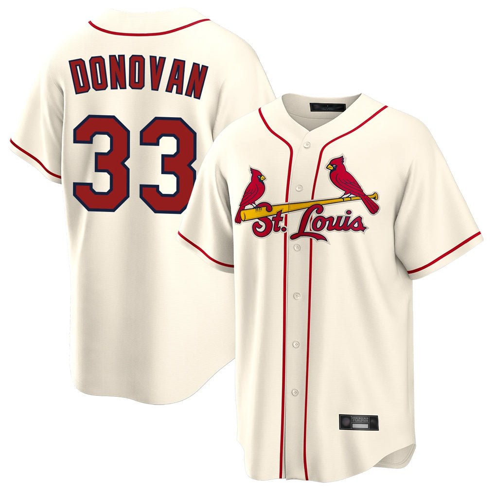 Silnrao St. Louis Cardinals #33 Brendan Donovan Player Cream Home Game Stitched Jerseys