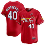 Silnrao St. Louis Cardinals #40 Willson Contreras Player Red City Connect Limited Stitched Jerseys