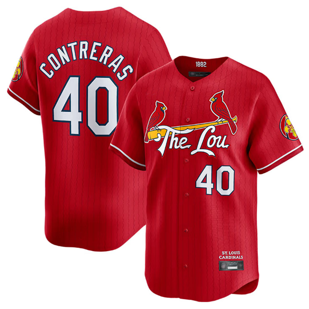 Silnrao St. Louis Cardinals #40 Willson Contreras Player Red City Connect Limited Stitched Jerseys